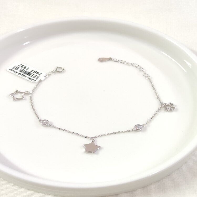 İTHAL SALLANTILI YILDIZ YONCA GÜMÜŞ BİLEKLİK