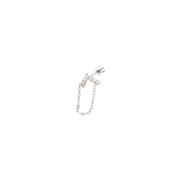 SALLANTILI ÜÇGEN GÜMÜŞ TRAGUS PIERCING