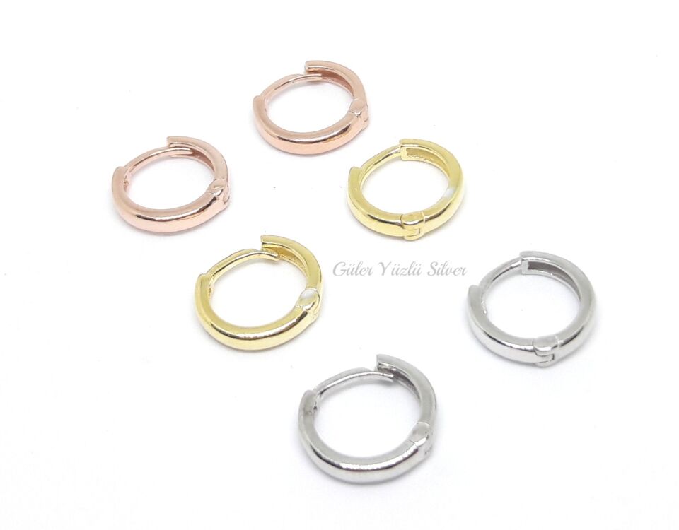 8 MM DÜZ HALKA GÜMÜŞ KÜPE