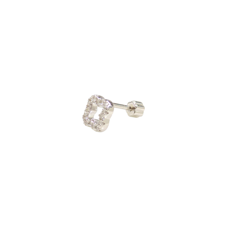 İÇİ BOŞ YONCA GÜMÜŞ TRAGUS PIERCING