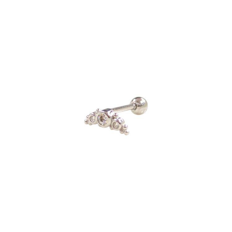 SIVAMA TAŞ HİLAL GÜMÜŞ TRAGUS PIERCING