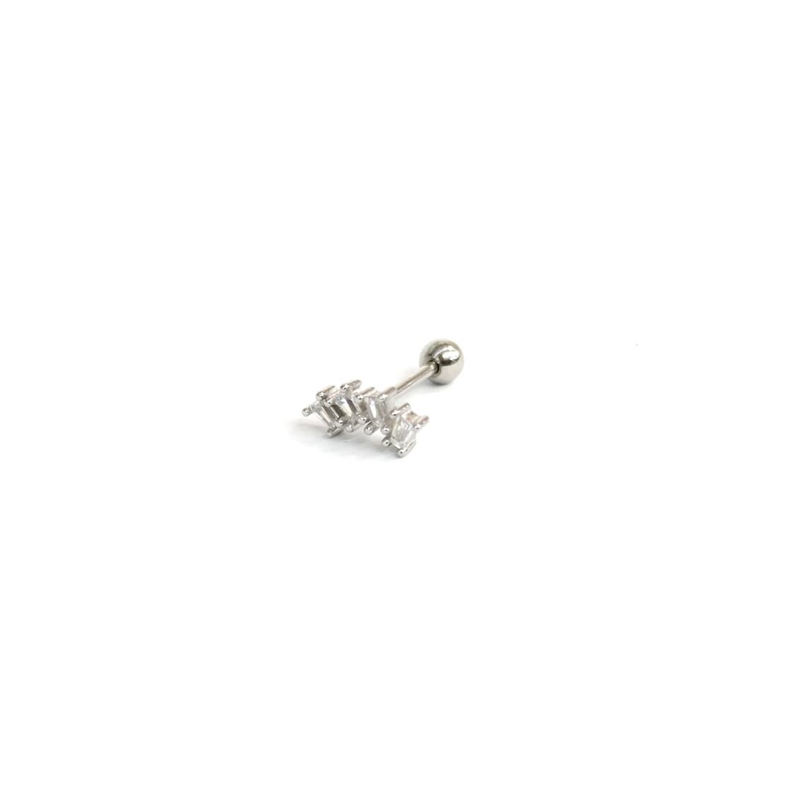 SIRALI BAGET GÜMÜŞ  TRAGUS PIERCING