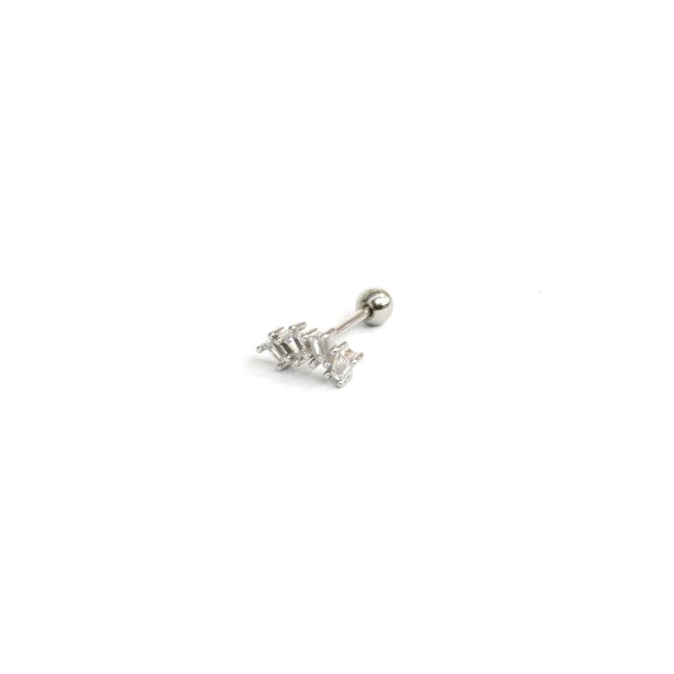 SIRALI BAGET GÜMÜŞ  TRAGUS PIERCING