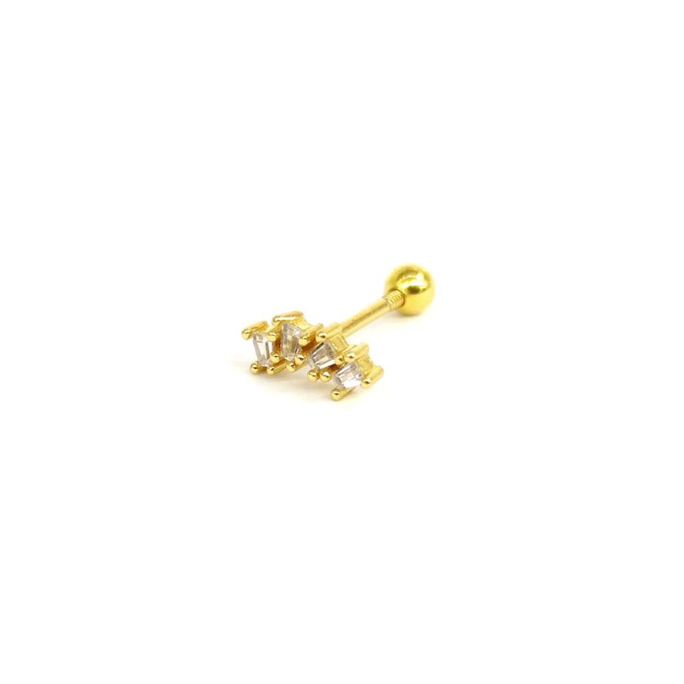 SIRALI BAGET GÜMÜŞ  TRAGUS PIERCING