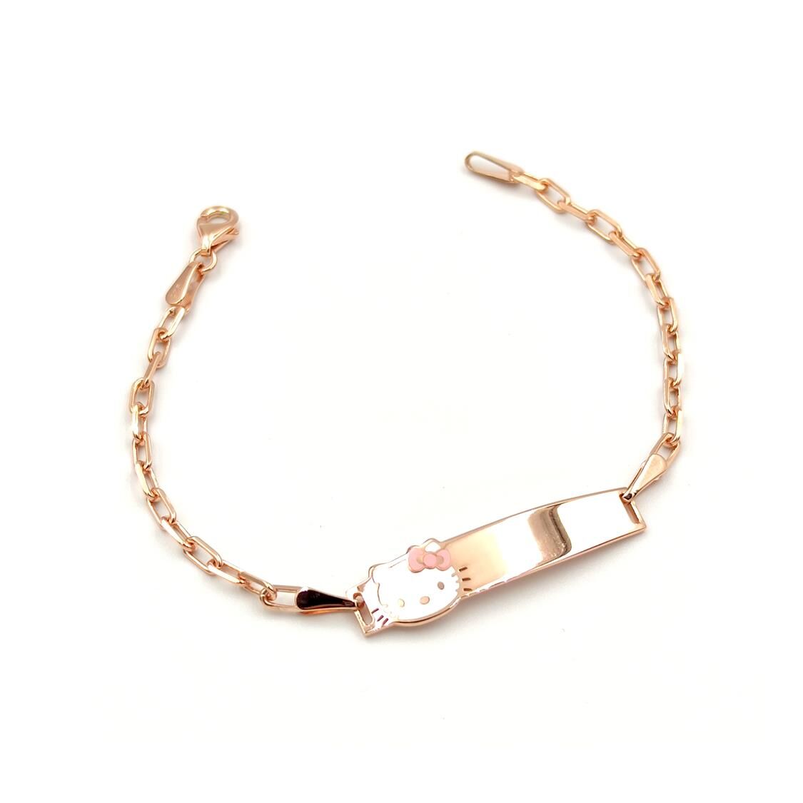 HELLO KEDİ İSİMLİ ÇOCUK BİLEKLİK ROSE BAKIR - STD