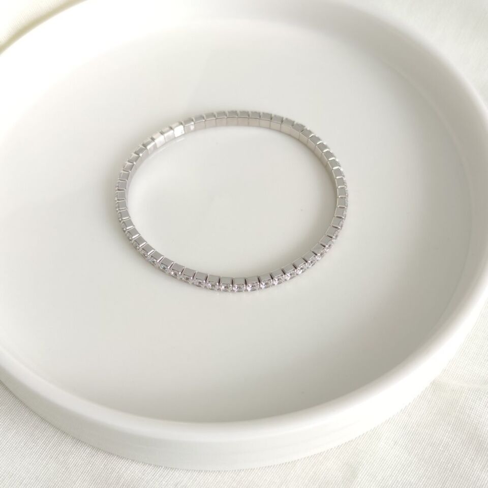 İTHAL SU YOLU YAYLI GÜMÜŞ BİLEKLİK 4 MM