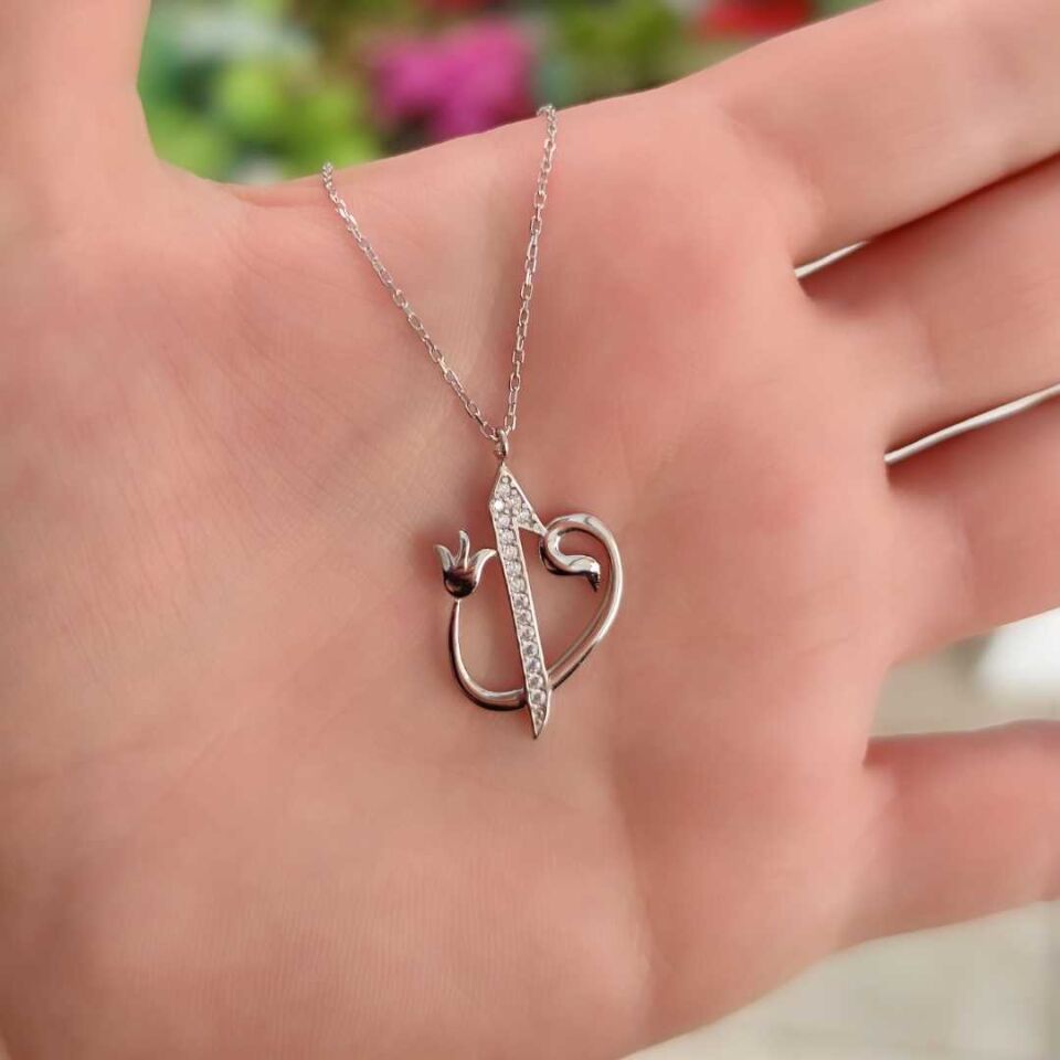 ELİF VAV GÜMÜŞ KOLYE RODYUM BEYAZ - STD