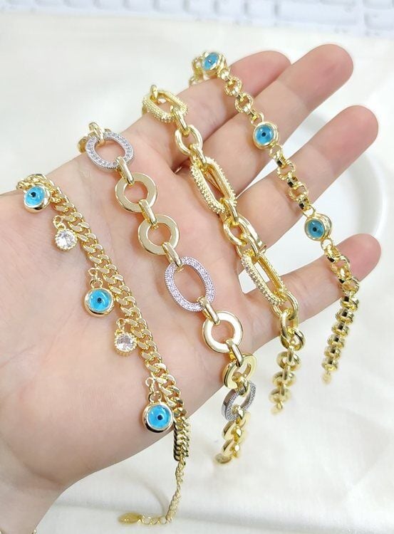 FULLYX CAM GÖZ FORSE BİLEKLİK GOLD