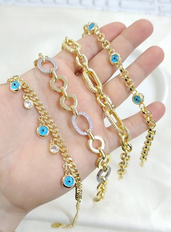 FULLYX CAM GÖZ FORSE BİLEKLİK GOLD