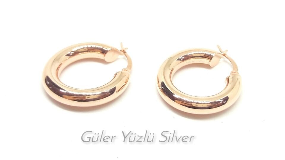 17 MM BOMBELİ HALKA GÜMÜŞ KÜPE