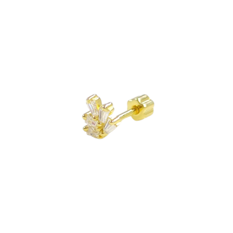 BAGET YAPRAK GÜMÜŞ TRAGUS PIERCING