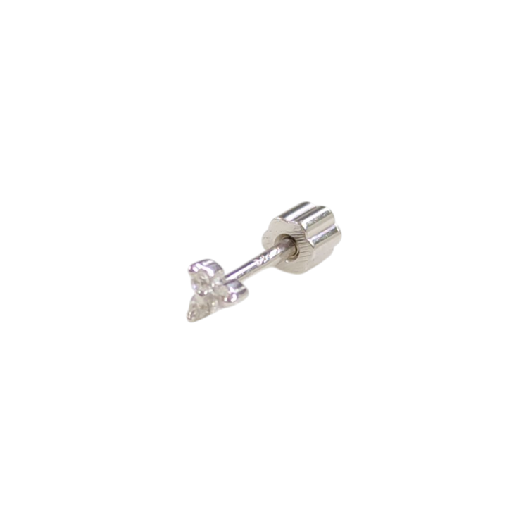 2 MM MİNİ ÇİÇEK GÜMÜŞ TRAGUS PIERCING