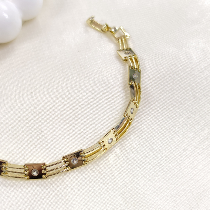 XUPING 7 MM KARE BİLEKLİK GOLD 17 CM
