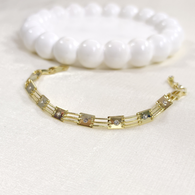 XUPING 7 MM KARE BİLEKLİK GOLD 17 CM