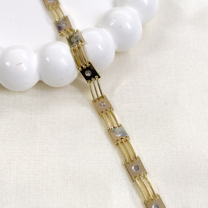XUPING 7 MM KARE BİLEKLİK GOLD 17 CM