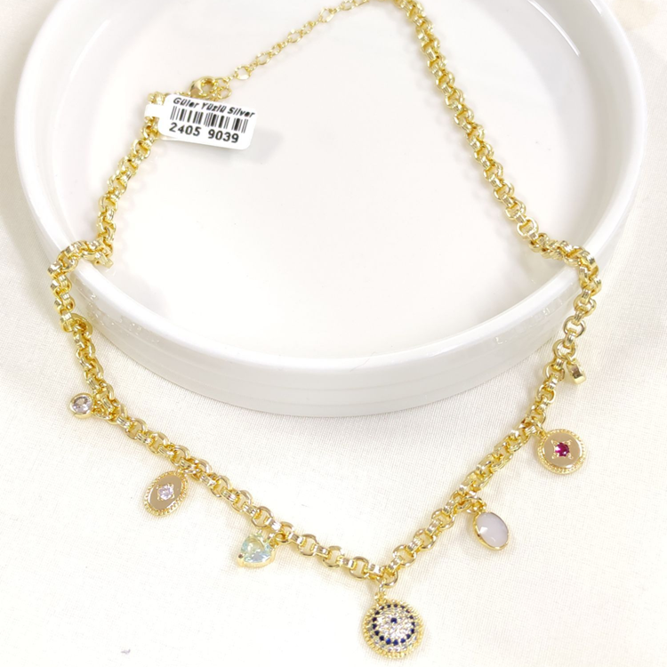 FULLYX SALLANTILI FORSE KOLYE GOLD 40+5 CM