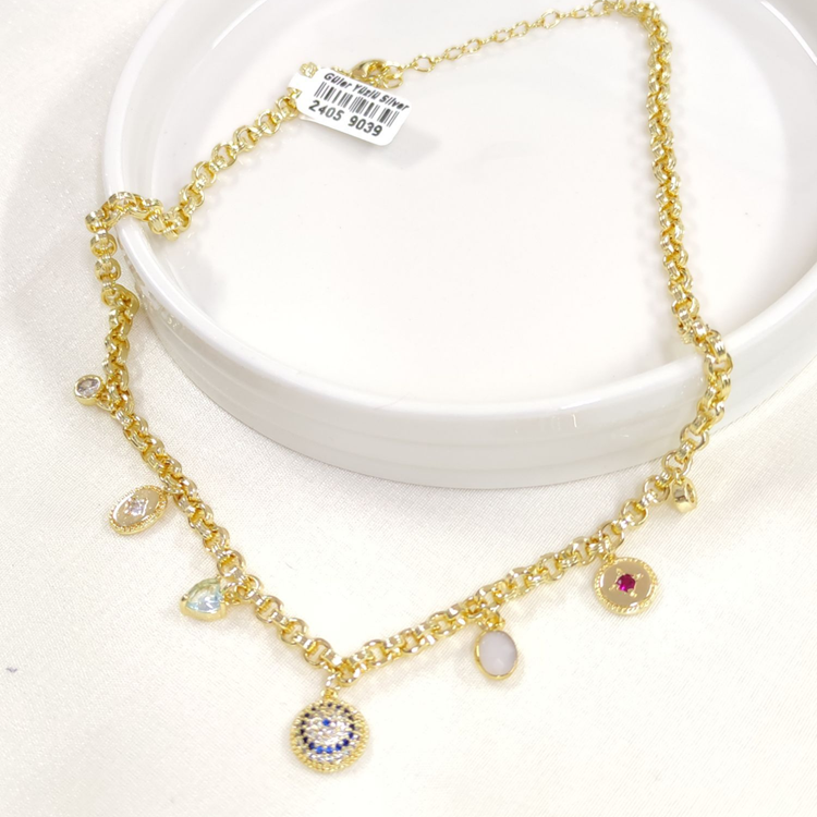 FULLYX SALLANTILI FORSE KOLYE GOLD 40+5 CM
