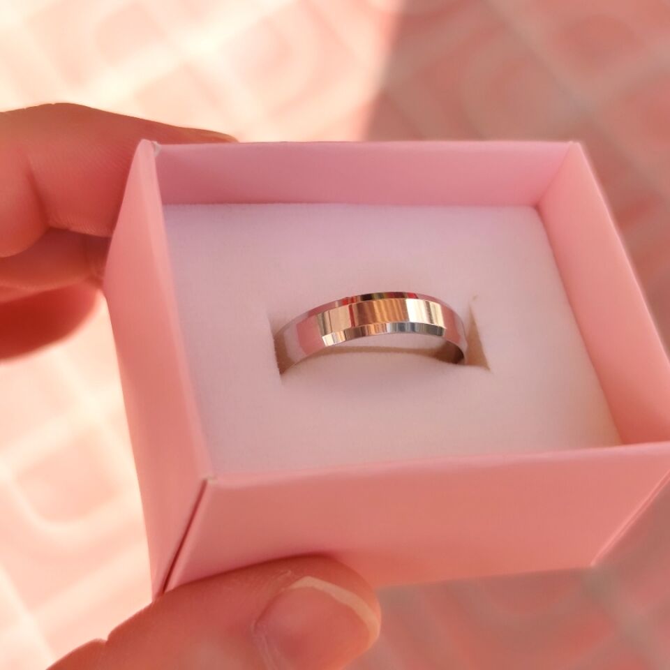 4 MM KLASİK KESİKLİ DÜZ GÜMÜŞ ALYANS RODYUM BEYAZ - 21