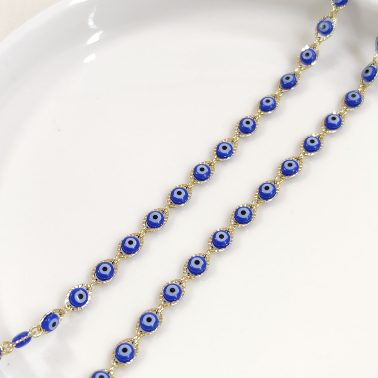 XUPING NAZAR BONCUKLU ZİNCİR 42+5 CM KOLYE GOLD