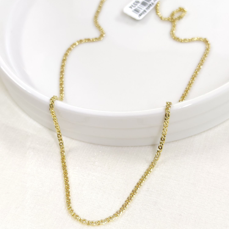XUPING 2 MM İNCE KAPLAN GÖZÜ ZİNCİR 45 CM KOLYE GOLD