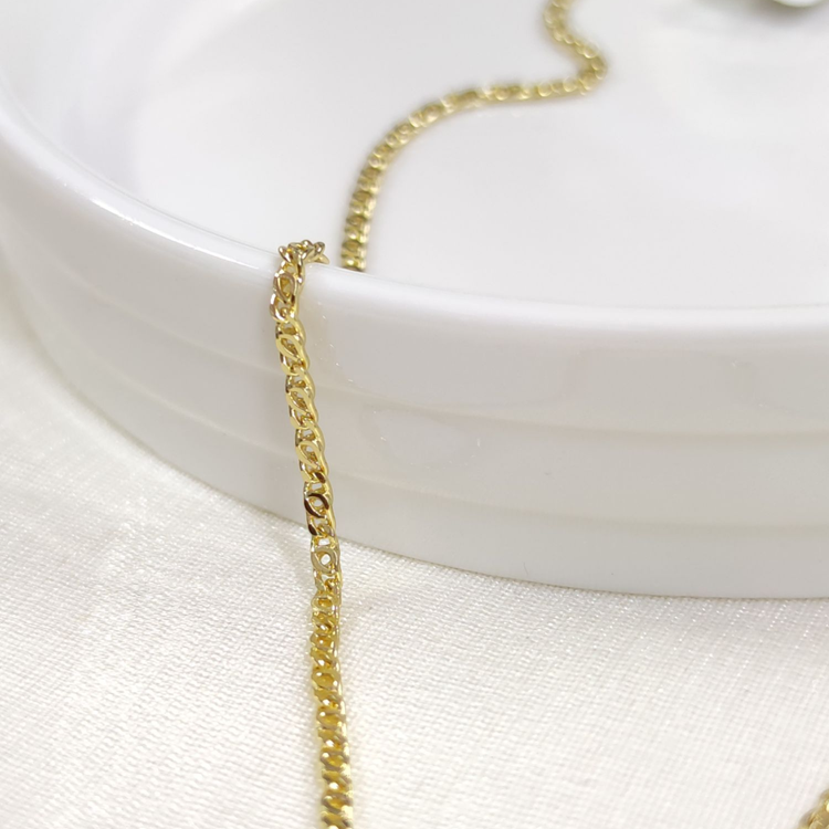 XUPING 2 MM İNCE KAPLAN GÖZÜ ZİNCİR 45 CM KOLYE GOLD