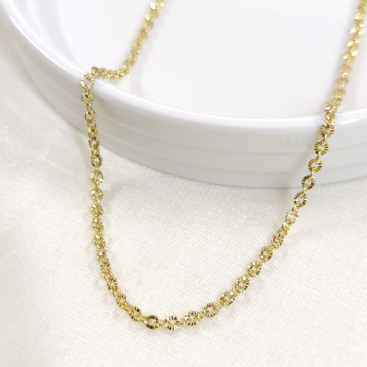 XUPING 2 MM LAZERLİ FORSE ZİNCİR 45 CM KOLYE GOLD