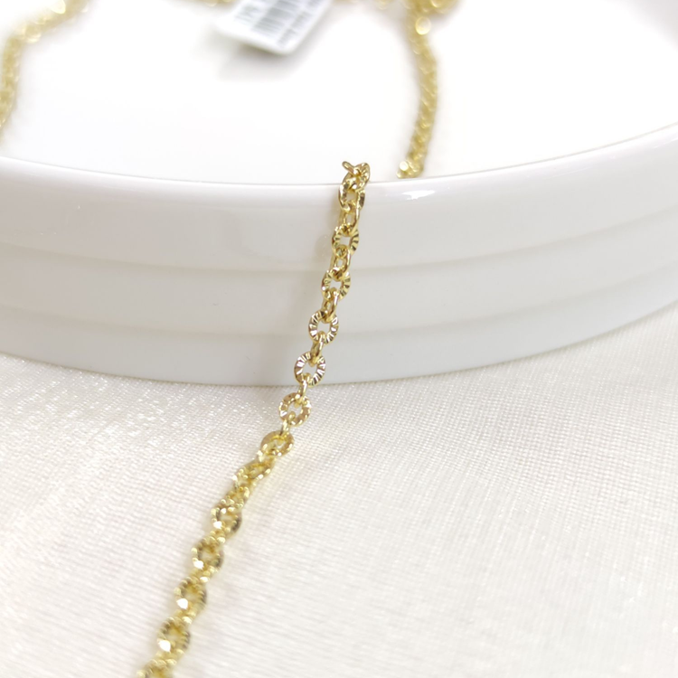 XUPING 2 MM LAZERLİ FORSE ZİNCİR 45 CM KOLYE GOLD