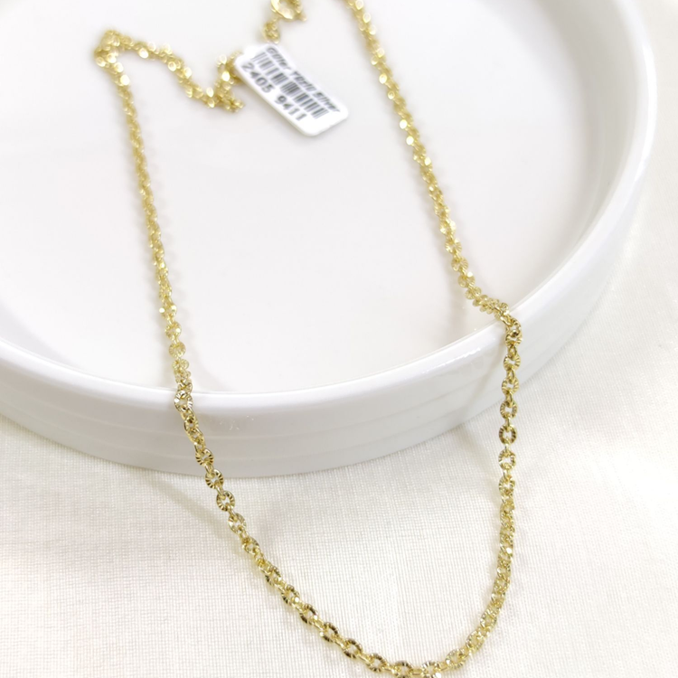 XUPING 2 MM LAZERLİ FORSE ZİNCİR 45 CM KOLYE GOLD