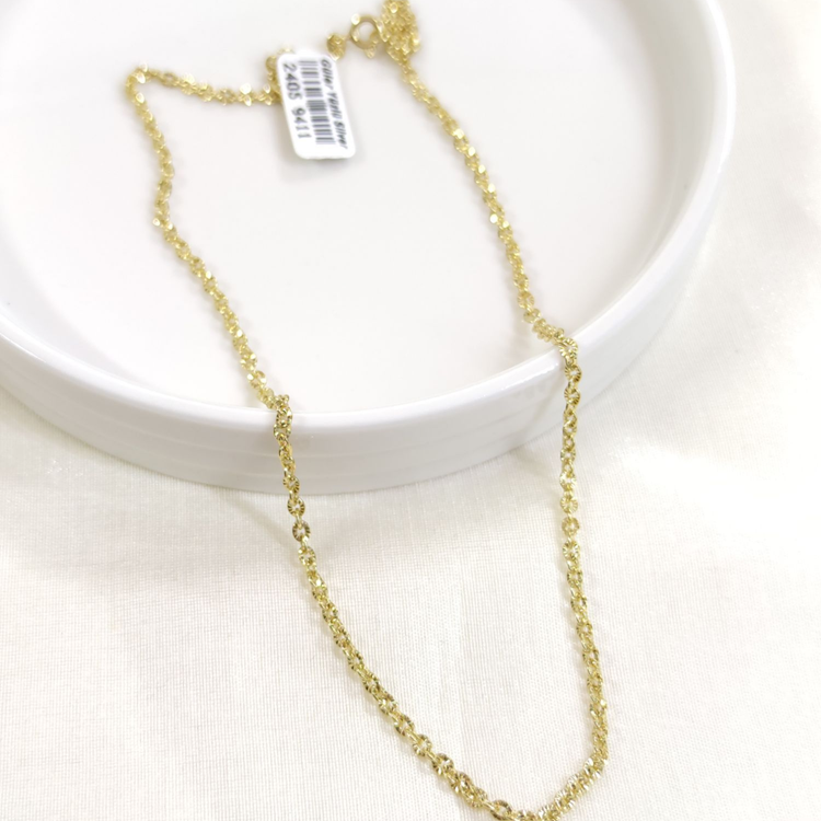 XUPING 2 MM LAZERLİ FORSE ZİNCİR 45 CM KOLYE GOLD