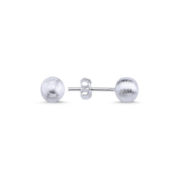 6 MM BROSELİ TOP GÜMÜŞ KÜPE