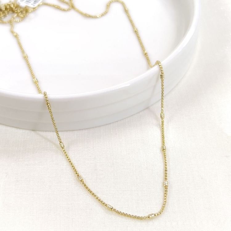 XUPING SİLİNDİR DETAYLI KÜP ZİNCİR 55+5 CM KOLYE GOLD