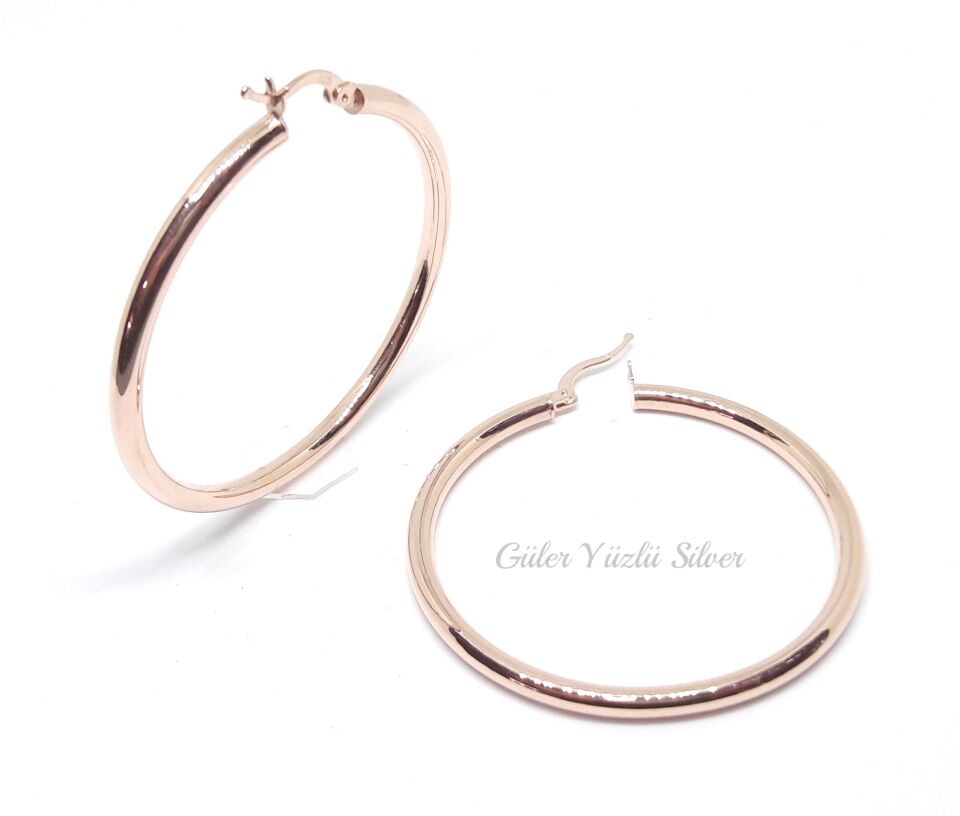 41 MM BORU HALKA GÜMÜŞ KÜPE