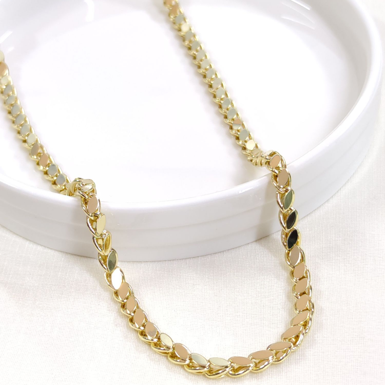 XUPING 5 MM ARPA  ZİNCİR 50 CM KOLYE GOLD