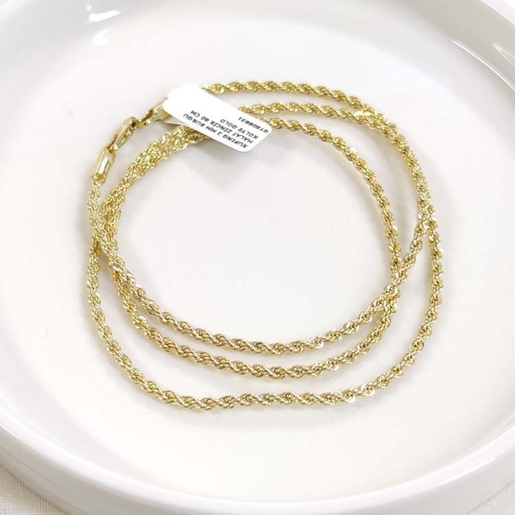 XUPING 2 MM BURGU HALAT ZİNCİR 60 CM KOLYE GOLD