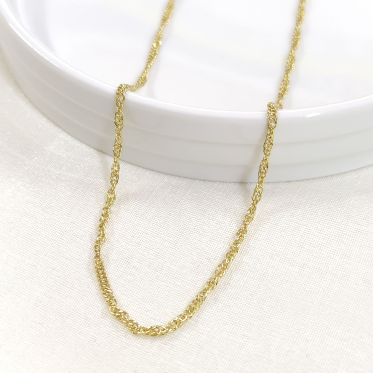 XUPING 2 MM BURGU SİNGAPUR ZİNCİR 60 CM KOLYE GOLD