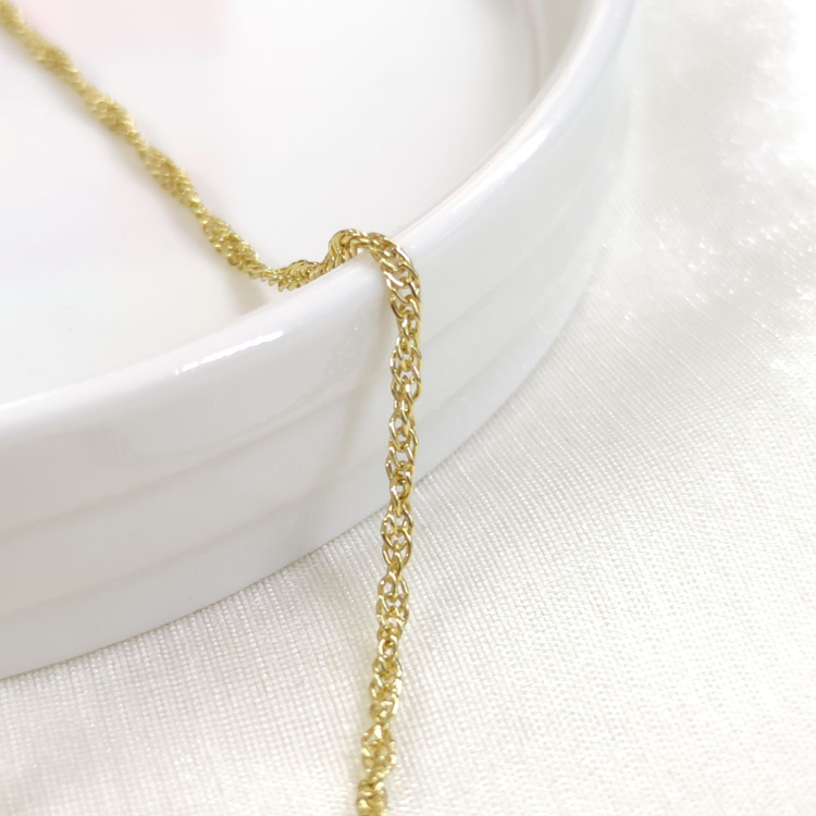 XUPING 2 MM BURGU SİNGAPUR ZİNCİR 60 CM KOLYE GOLD