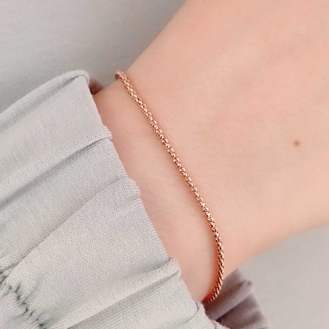 ITHAL ÇITIR ZİNCİR GÜMÜŞ BİLEKLİK ROSE BAKIR - STD