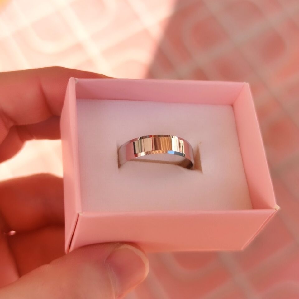 5 MM KLASİK KESİKLİ DÜZ GÜMÜŞ  ALYANS RODYUM BEYAZ - 20