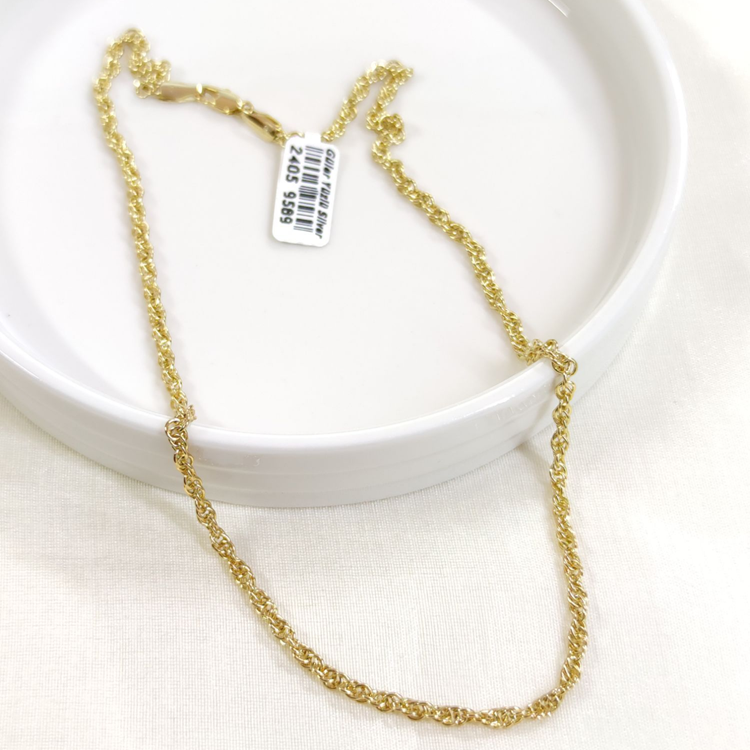 XUPING 3 MM SİNGAPUR ZİNCİR 45 CM KOLYE GOLD