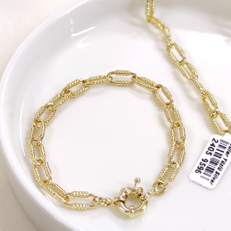 XUPING 5 MM DETAYLI ATAÇ 45 CM - 19 CM KOLYE BİLEKLİK SET GOLD