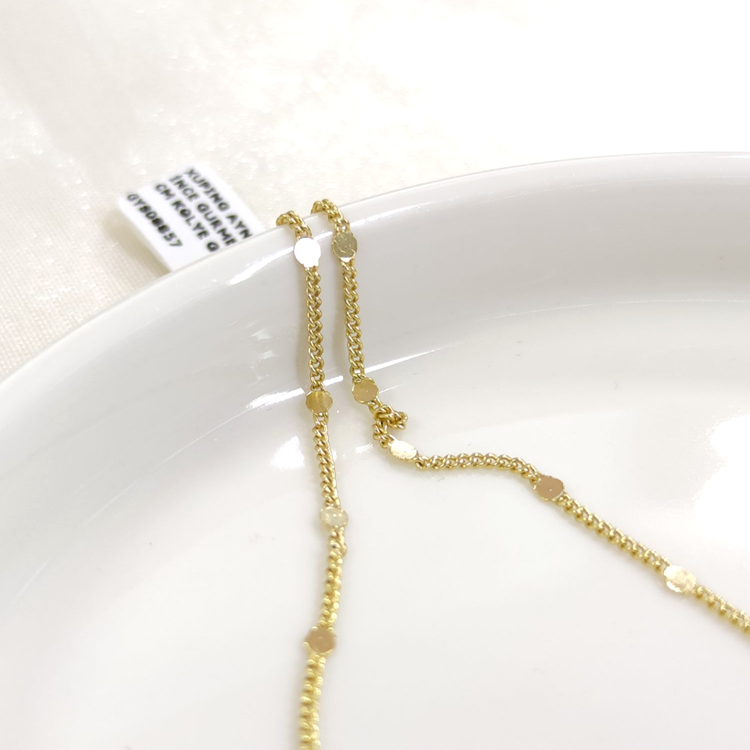 XUPING AYNA DETAY İNCE GURMET ZİNCİR 55 CM KOLYE GOLD