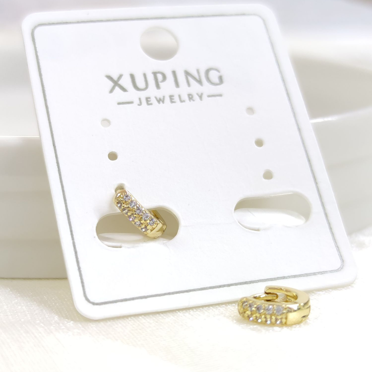 XUPING 6 MM TAŞLI MİNİ HALKA KÜPE GOLD