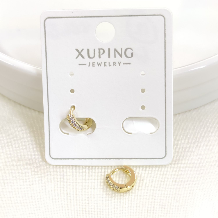 XUPING 6 MM TAŞLI MİNİ HALKA KÜPE GOLD