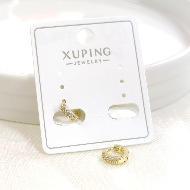 XUPING 6 MM TAŞLI MİNİ HALKA KÜPE GOLD