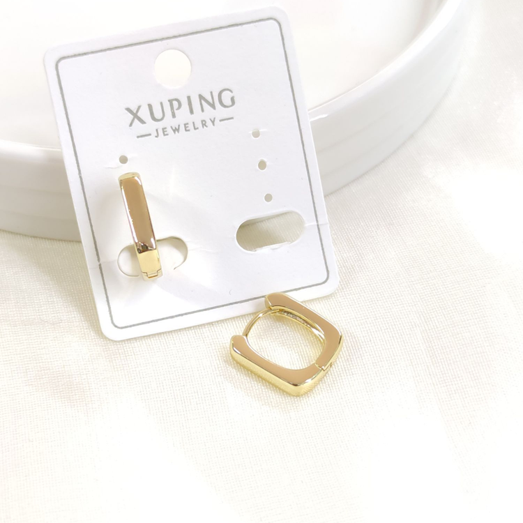 XUPING 12X9 MM KARE OVAL HALKA KÜPE GOLD