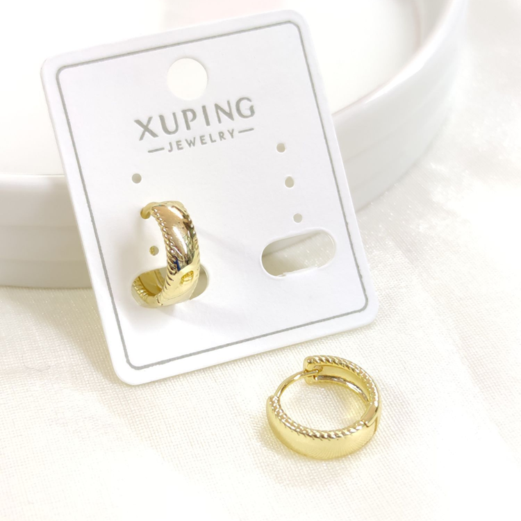 XUPING 12 MM DESEN DETAY HALKA KÜPE GOLD