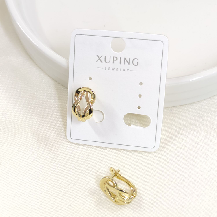 XUPING 10X7MM DÜĞÜM HALKA KÜPE GOLD