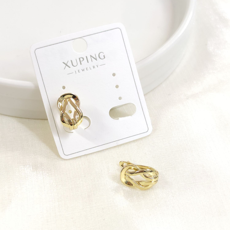 XUPING 10X7MM DÜĞÜM HALKA KÜPE GOLD