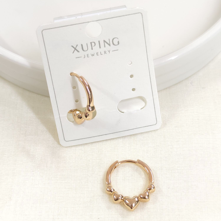 XUPING 14 MM KALP DETAY HALKA KÜPE ROSE