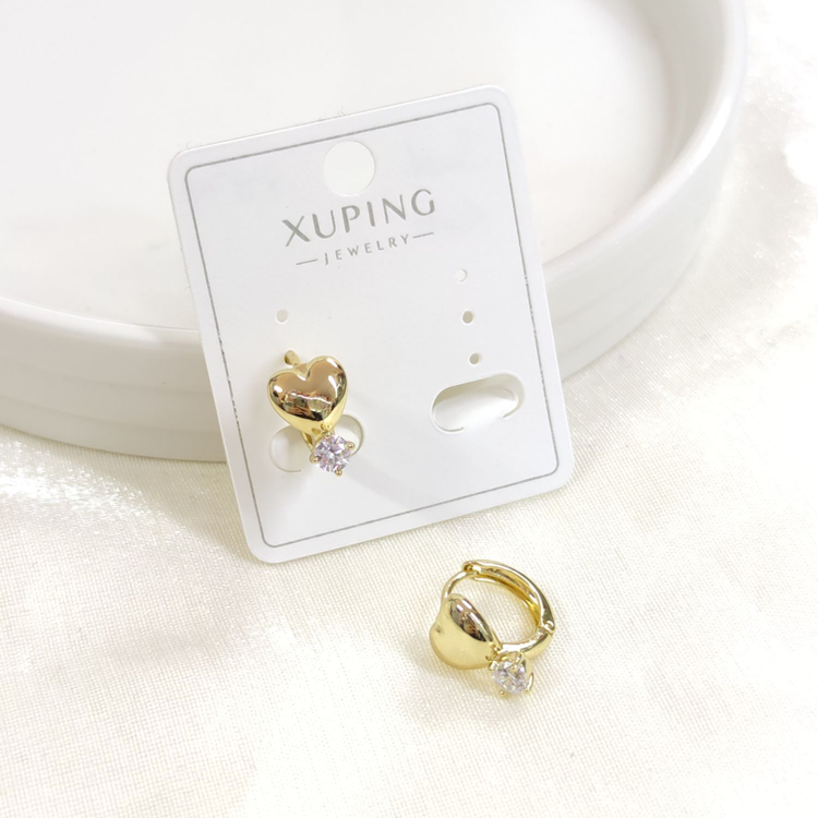 XUPING 10 MM KALPLİ TAŞLI HALKA KÜPE GOLD